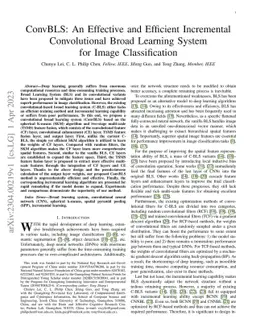 ConvBLS: An Effective and Efficient Incremental Convolutional Broad
  Learning System for Image Classification