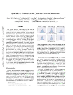 Q-DETR: An Efficient Low-Bit Quantized Detection Transformer