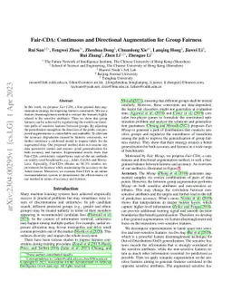 Fair-CDA: Continuous and Directional Augmentation for Group Fairness