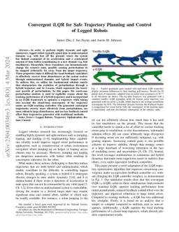 Convergent iLQR for Safe Trajectory Planning and Control of Legged
  Robots