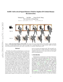 SeSDF: Self-evolved Signed Distance Field for Implicit 3D Clothed Human
  Reconstruction
