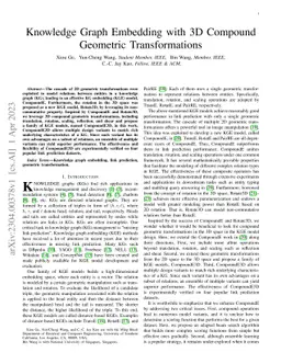 Knowledge Graph Embedding with 3D Compound Geometric Transformations
