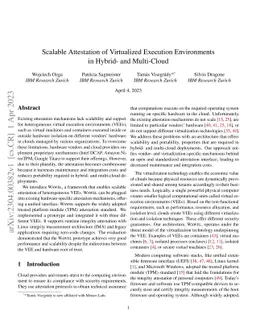 Scalable Attestation of Virtualized Execution Environments in Hybrid-
  and Multi-Cloud