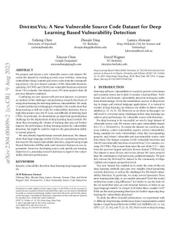 DiverseVul: A New Vulnerable Source Code Dataset for Deep Learning Based
  Vulnerability Detection