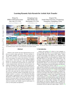 Learning Dynamic Style Kernels for Artistic Style Transfer