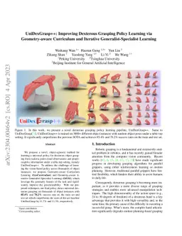 UniDexGrasp++: Improving Dexterous Grasping Policy Learning via
  Geometry-aware Curriculum and Iterative Generalist-Specialist Learning