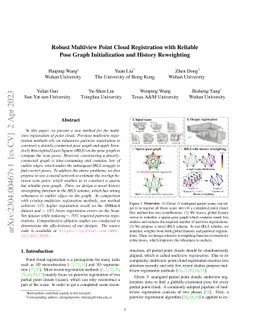 Robust Multiview Point Cloud Registration with Reliable Pose Graph
  Initialization and History Reweighting