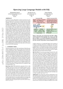 Querying Large Language Models with SQL