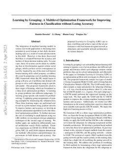 Learning by Grouping: A Multilevel Optimization Framework for Improving
  Fairness in Classification without Losing Accuracy