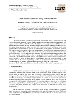 Textile Pattern Generation Using Diffusion Models
