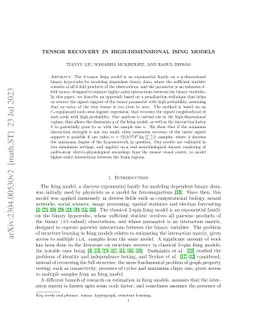 Tensor Recovery in High-Dimensional Ising Models