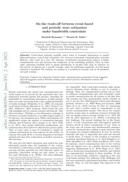 On the trade-off between event-based and periodic state estimation under
  bandwidth constraints