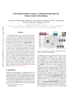 From Isolated Islands to Pangea: Unifying Semantic Space for Human
  Action Understanding