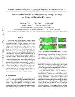 Enhancing Deformable Local Features by Jointly Learning to Detect and
  Describe Keypoints