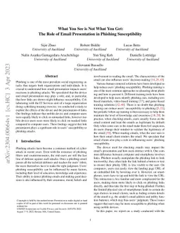 What You See is Not What You Get: The Role of Email Presentation in
  Phishing Susceptibility