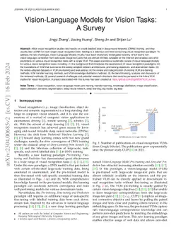 Vision-Language Models for Vision Tasks: A Survey