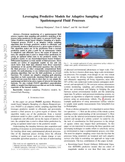 Leveraging Predictive Models for Adaptive Sampling of Spatiotemporal
  Fluid Processes