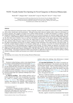 VGTS: Visually Guided Text Spotting for Novel Categories in Historical
  Manuscripts