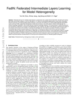 FedIN: Federated Intermediate Layers Learning for Model Heterogeneity