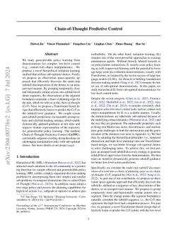 Chain-of-Thought Predictive Control