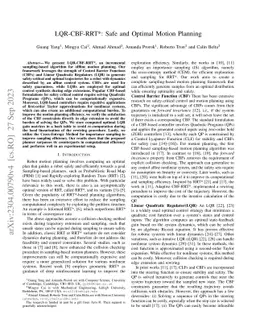 LQR-CBF-RRT*: Safe and Optimal Motion Planning