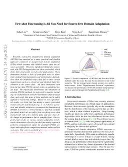 Few-shot Fine-tuning is All You Need for Source-free Domain Adaptation