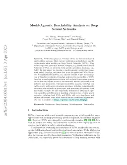 Model-Agnostic Reachability Analysis on Deep Neural Networks