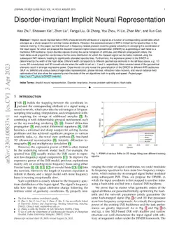 Disorder-invariant Implicit Neural Representation