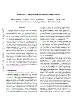 MetaHead: An Engine to Create Realistic Digital Head