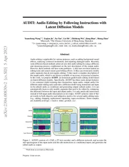 AUDIT: Audio Editing by Following Instructions with Latent Diffusion
  Models