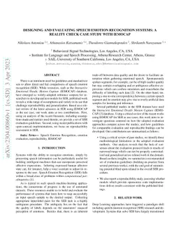 Designing and Evaluating Speech Emotion Recognition Systems: A reality
  check case study with IEMOCAP