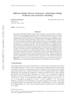 Diffusion Bridge Mixture Transports, Schrödinger Bridge Problems and
  Generative Modeling