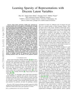 Learning Sparsity of Representations with Discrete Latent Variables