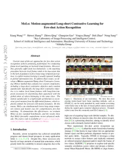 MoLo: Motion-augmented Long-short Contrastive Learning for Few-shot
  Action Recognition