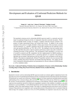 Development and Evaluation of Conformal Prediction Methods for QSAR