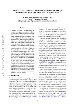 Federated Learning Based Multilingual Emoji Prediction In Clean and
  Attack Scenarios