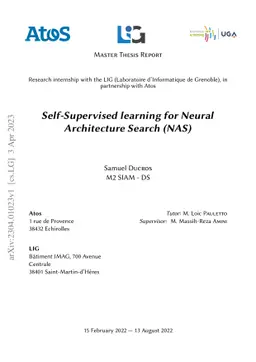 Self-Supervised learning for Neural Architecture Search (NAS)