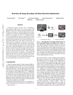 Real-time 6K Image Rescaling with Rate-distortion Optimization