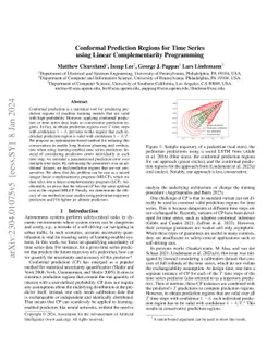 Conformal Prediction Regions for Time Series using Linear
  Complementarity Programming
