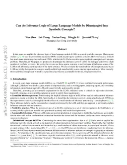 Can the Inference Logic of Large Language Models be Disentangled into
  Symbolic Concepts?