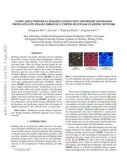 LIGHT: Joint Individual Building Extraction and Height Estimation from
  Satellite Images through a Unified Multitask Learning Network