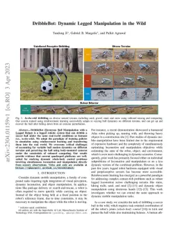 DribbleBot: Dynamic Legged Manipulation in the Wild