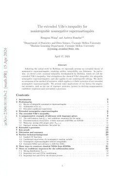 The extended Ville's inequality for nonintegrable nonnegative
  supermartingales