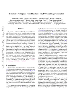 Generative Multiplane Neural Radiance for 3D-Aware Image Generation