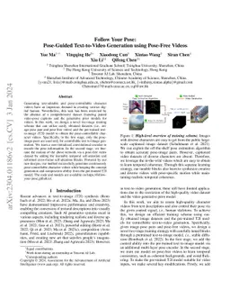 Follow Your Pose: Pose-Guided Text-to-Video Generation using Pose-Free
  Videos