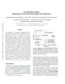 Not All Features Matter: Enhancing Few-shot CLIP with Adaptive Prior
  Refinement