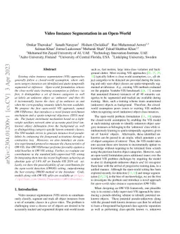 Video Instance Segmentation in an Open-World
