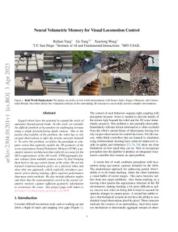 Neural Volumetric Memory for Visual Locomotion Control