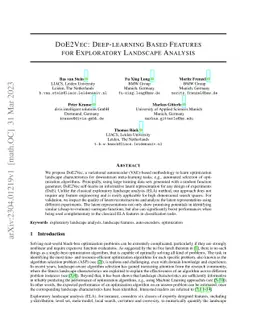 DoE2Vec: Deep-learning Based Features for Exploratory Landscape Analysis