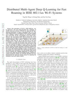 Distributed Multi-Agent Deep Q-Learning for Fast Roaming in IEEE
  802.11ax Wi-Fi Systems